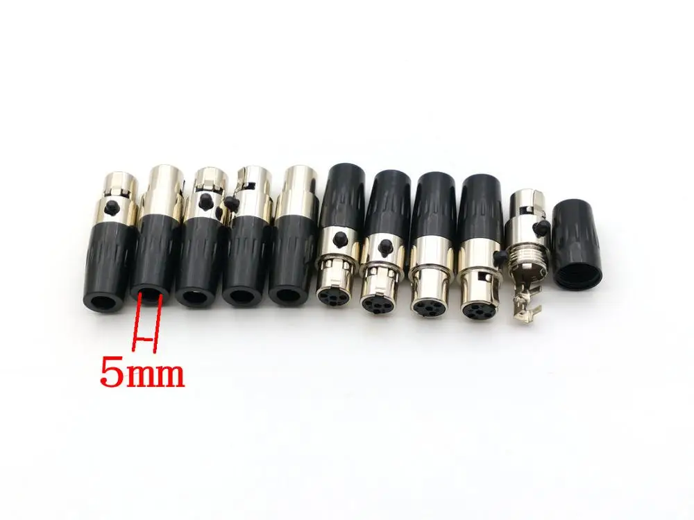 10 шт. Mini 4 Pin XLR в он лайн со штекера на гнездо переходник разъема Новый|Соединители|