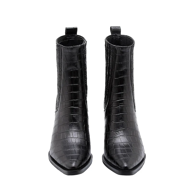 Женские ковбойские ботинки челси с заостренным носком Размеры 33-45 FT745 | Обувь