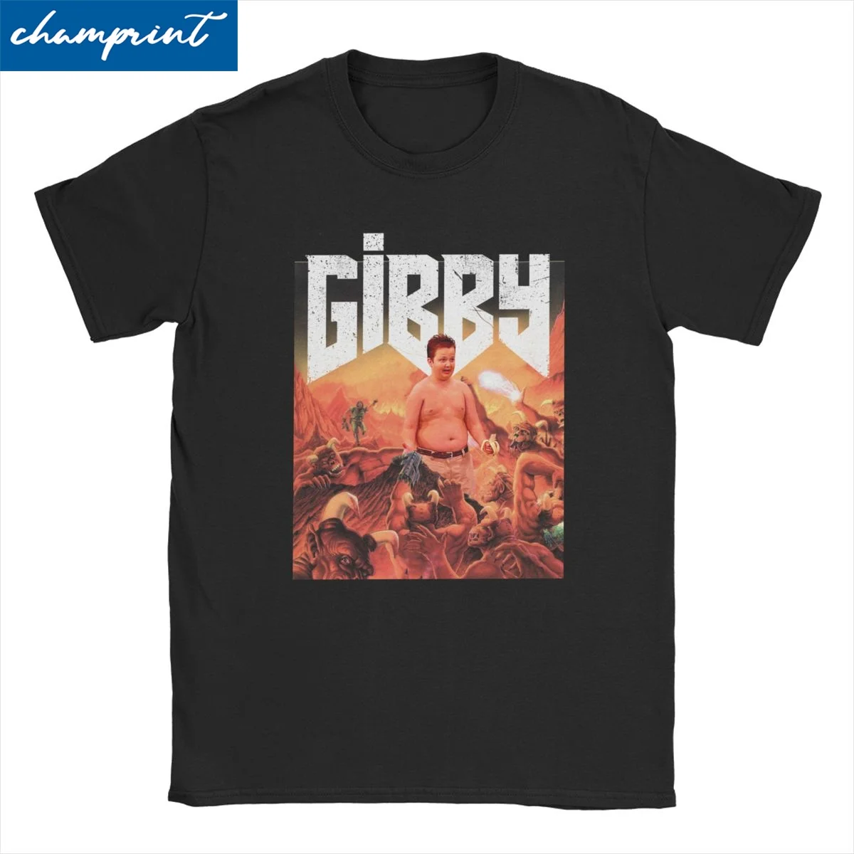 Футболка Gibby Of Doom для мужчин и женщин новинка футболки Meme с коротким рукавом
