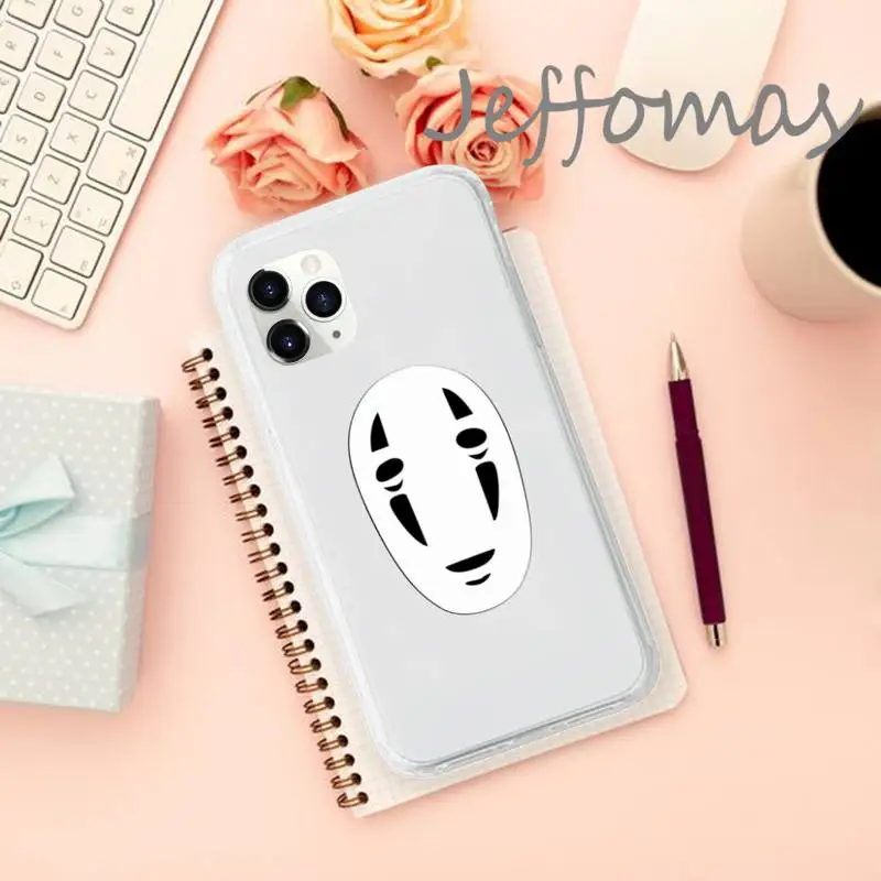 

Spirited Away Faceless man Phone Case Transparent for iPhone 11 12 mini pro XS MAX 8 7 6 6S Plus X 5S SE 2020 XR