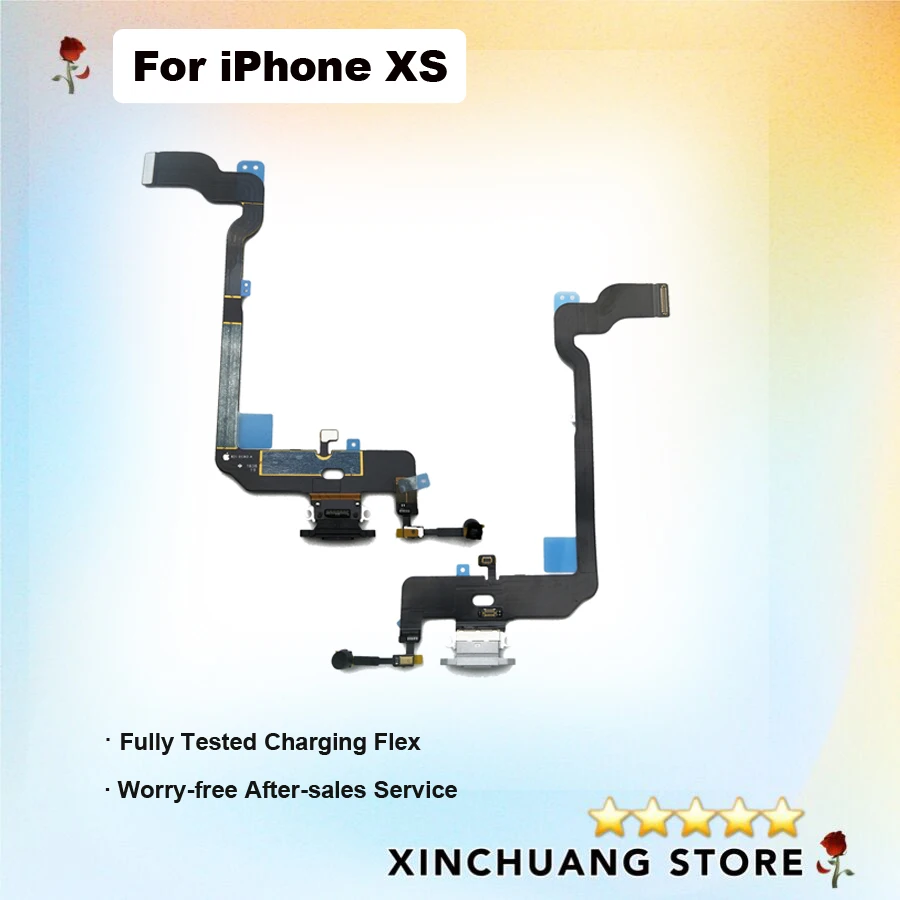 Оригинальный качественный зарядный порт USB док-разъем гибкий кабель для iPhone X-XR-Xs