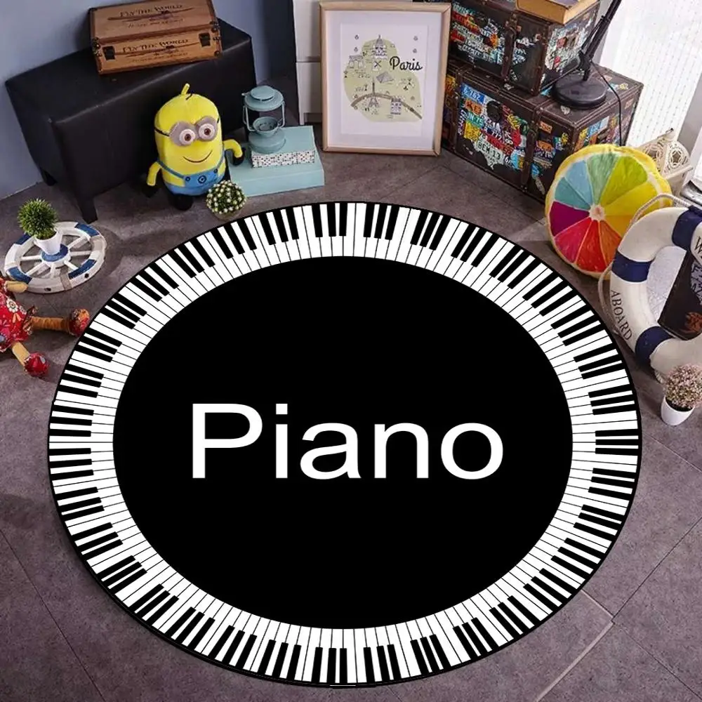 

RULDGEE 3D Three-dimensional Stereo Vision Circular Carpet Living Room Doormat Tea Table Sofa Blanket Illusion Carpet