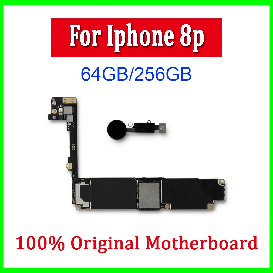 Заводская разблокированная 64GB 256GB для iphone 8 Plus материнская плата без/с сенсорным ID