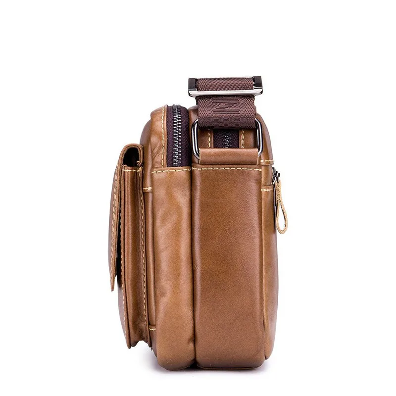 Мужская кожаная сумка через плечо Повседневная Деловая деловая с квадратным