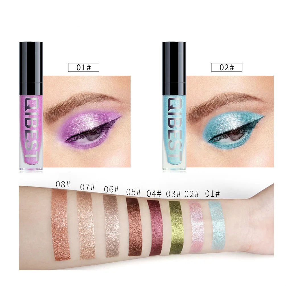 Новинка блестящие тени для век телесные карандаш водостойкие стойкие золотистые