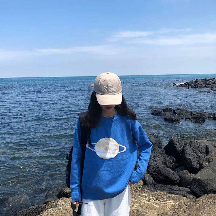 Женские свитера в японском стиле Kawaii Ulzzang винтажный Свободный Повседневный