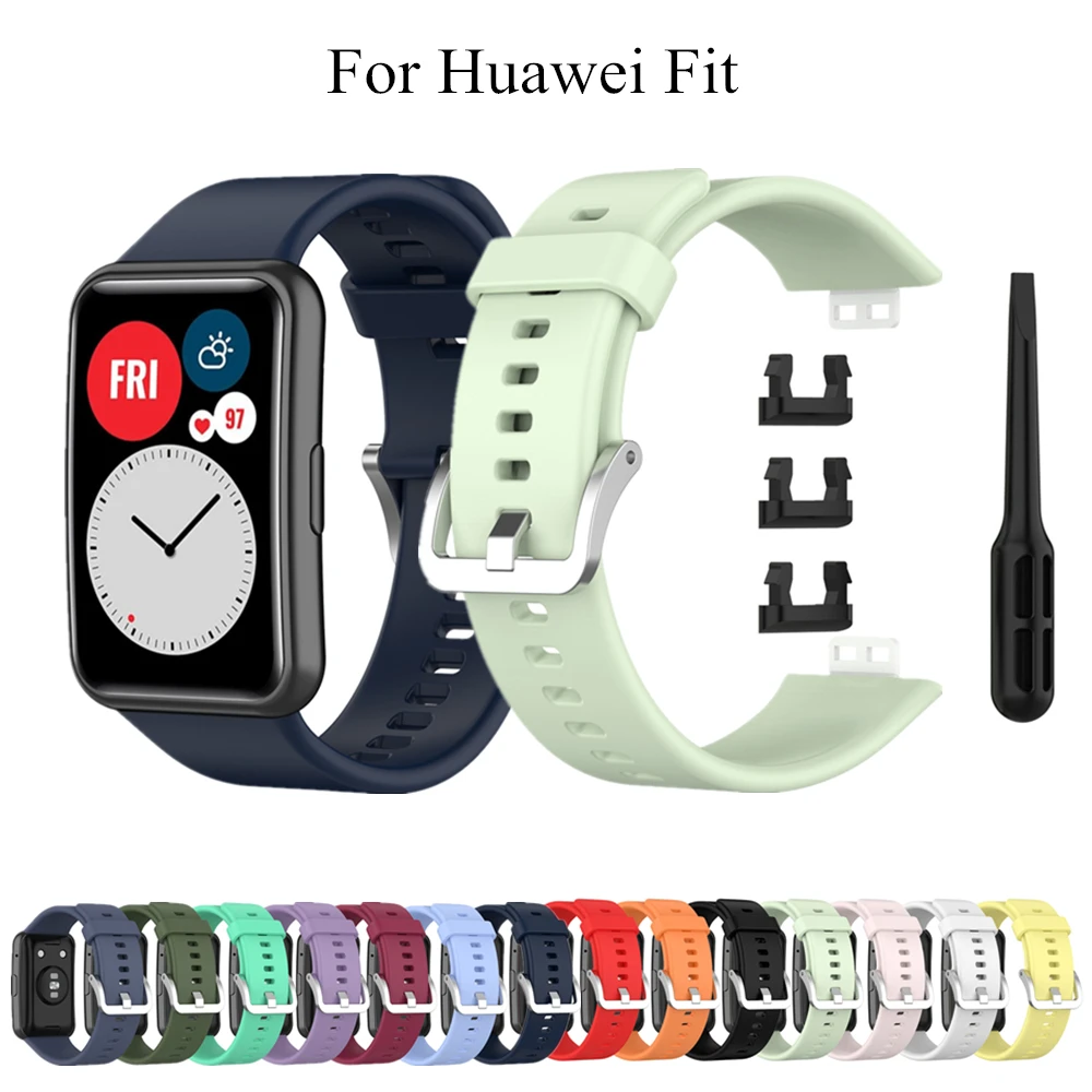 

Sport Silicone Strap for Huawei Watch Fit Band Replacement Wristband for Huawei Fit Smart Watch Bracelet Watchbands Correa