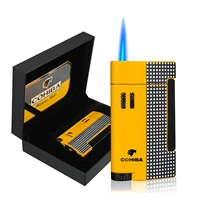 cohiba cigar lighter torch gift box with single jet flame refillable butane with punch smoking tool accessories