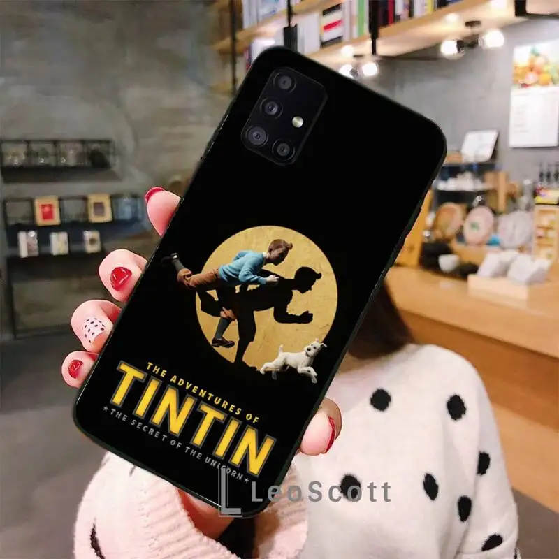 

The Adventures of Tintin Phone Case For Samsung A40 A31 A50 A51 A71 A20E A20S S8 S9 S10 S20 Plus note 20 ultra