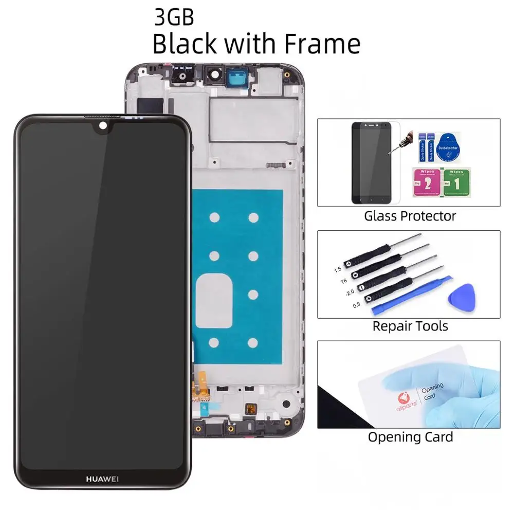 Дисплей для huawei Enjoy 9, сенсорный ЖК-экран с рамкой для huawei Y7 Pro для Y7 Prime, сменный ЖК-DUB-LX1 - Цвет: 3G Black with Frame