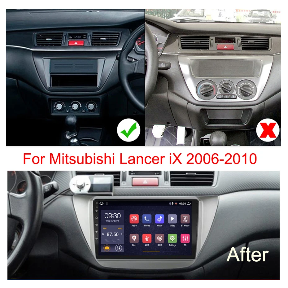 Автомагнитола 2 ГБ + 32 android для mitsubishi lancer IX 2006 2007 2008 2009 2010 Авторадио автомобильная