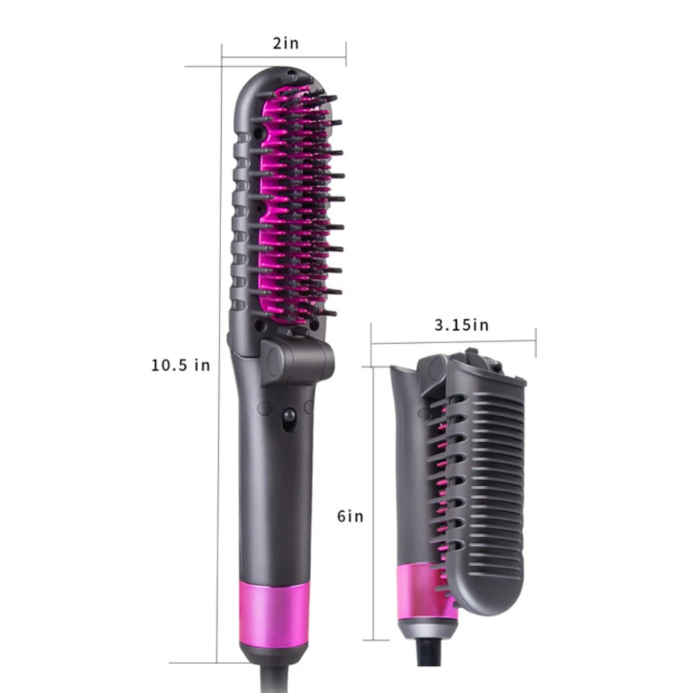 

Foldable Straightemer Hair Comb Flat Iron Brush Straightening Electric Brush Fast Heat Hair Straightener Brush Hair Brush