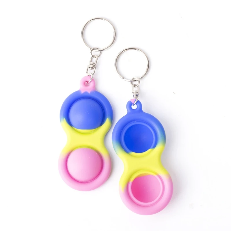 

2021 New Simple Dimple Toy Stress Relief Keychain Fidget Toys Keychain For Kids Adults