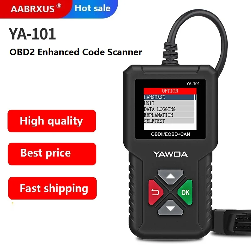 

High Quality YA-101 OBD2 Enhanced code scanner YA-201 Multi language auto diagnostic tool car YA 101 201 function same as CR3001