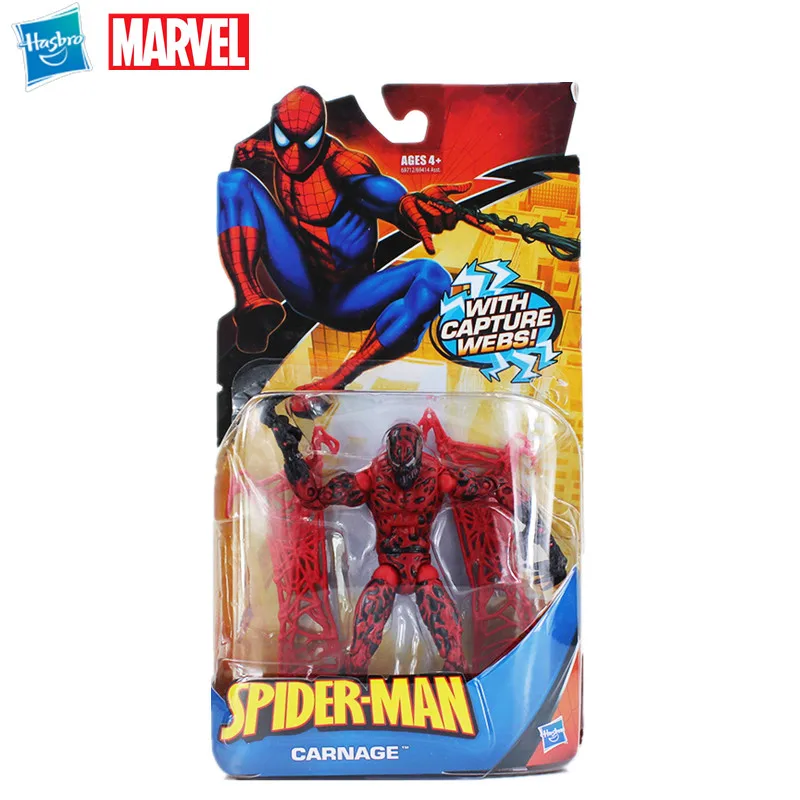 

Hasbro Marvel 15Cm Spiderman with Capture Webs Venom Spider-Man Carnage Superhero Toys Model Doll for Children PVC Anime Figure