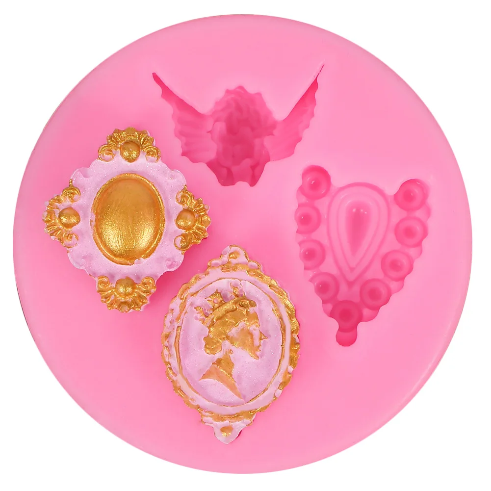 

Sugarcraft Gem Relief Four Holes Silicone Mold European Style Pastry Moulds Chocolate Kitchen Accessories Cake Decorating Tools