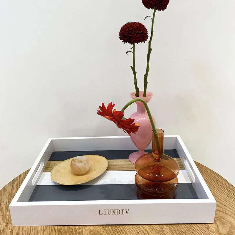 

Tray Rustic Wooden Serving Tray Coffee Table Tray Kitchen Tray Key Bowl Entryway Table for Rustic Farmhouse Home Brunch Decor