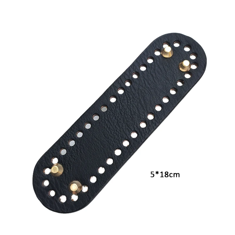 1 шт. черное овальное длинное дно с круглым дном для вязаных сумок из