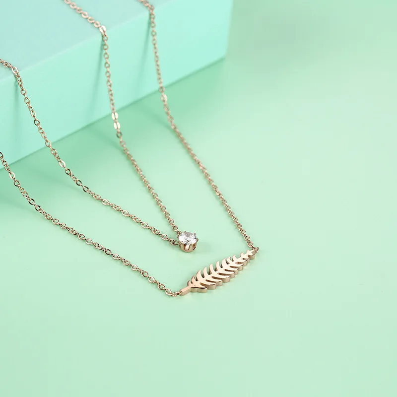 Женское Ожерелье-чокер из розового золота ожерелье нержавеющей стали с