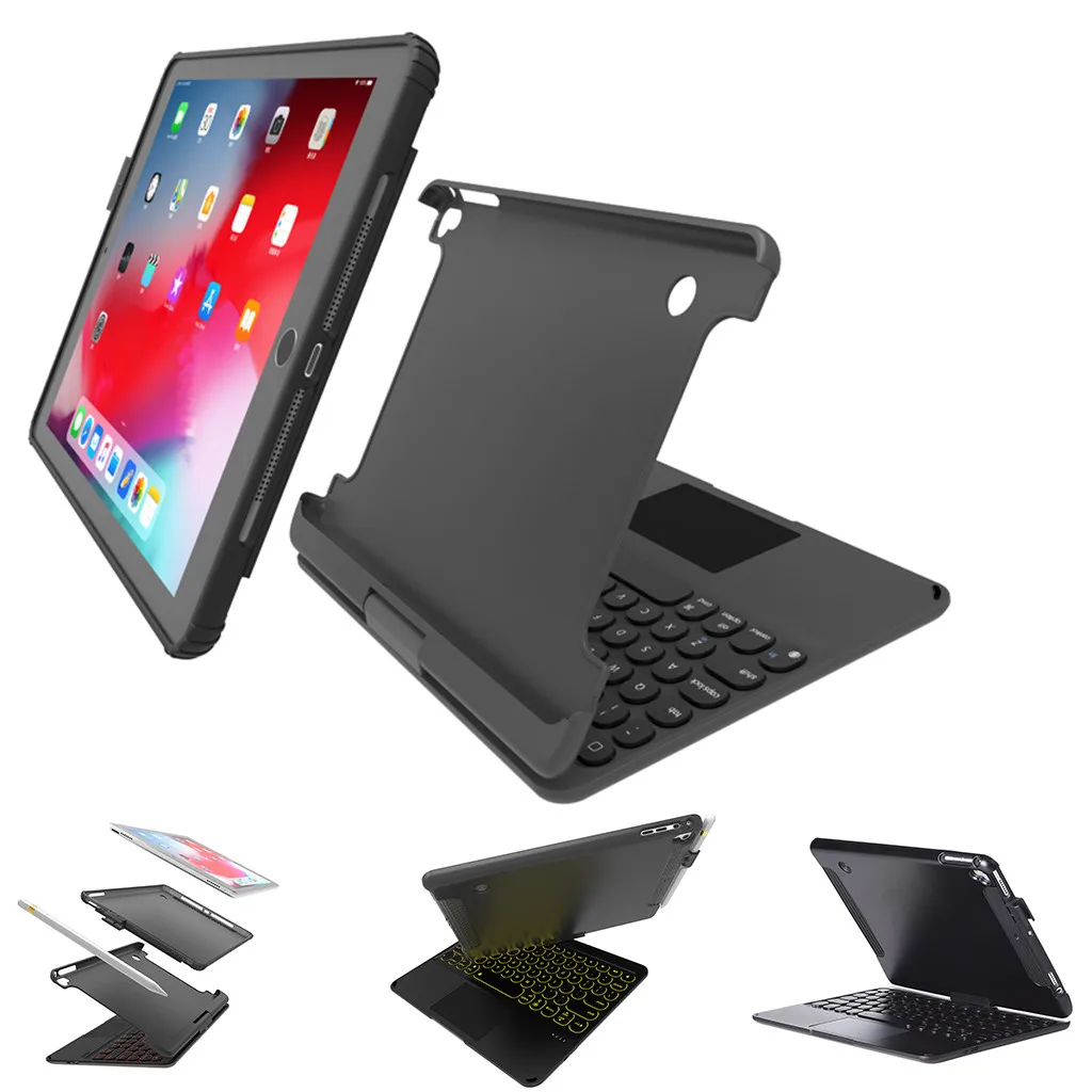Цветной чехол клавиатура с Bluetooth для iPad/pro9.7/air2 вращающийся на 360 ° защитный сумка