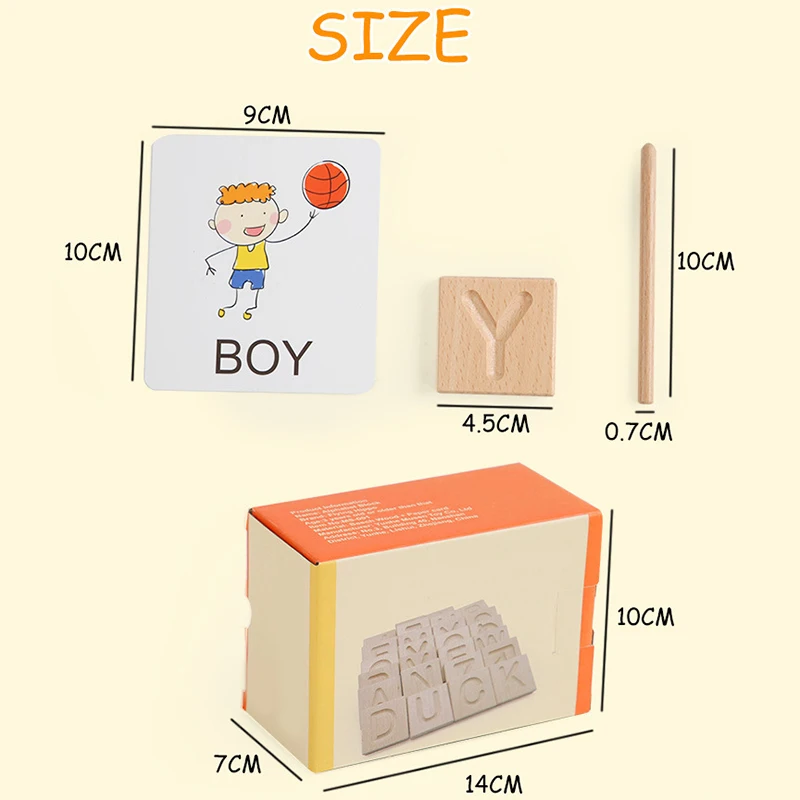 

Monterssori Language Toys Words Spelling Block Toy Alphabet Cube Block English Spell Learing Cards With Rotating Building Blocks