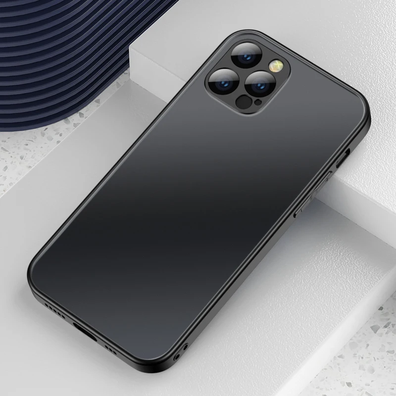 

Luxury Magnetic Liquid Glass Matte Phone Case for iPhone 11 12 Pro Max Shockproof Support Magsafing Charging Protection Cover