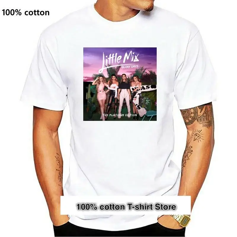 

LITTLE MIX-Camiseta de algodón para niños y niñas, camisa negra de moda, película