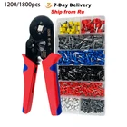 1800 шт. 2,84,86,3 мм 0,25-10(mm2) AWG25-7 изоляционные муфты Crimps разъемы HSC8 6-4 изолированные трубчатые обжимные клещи