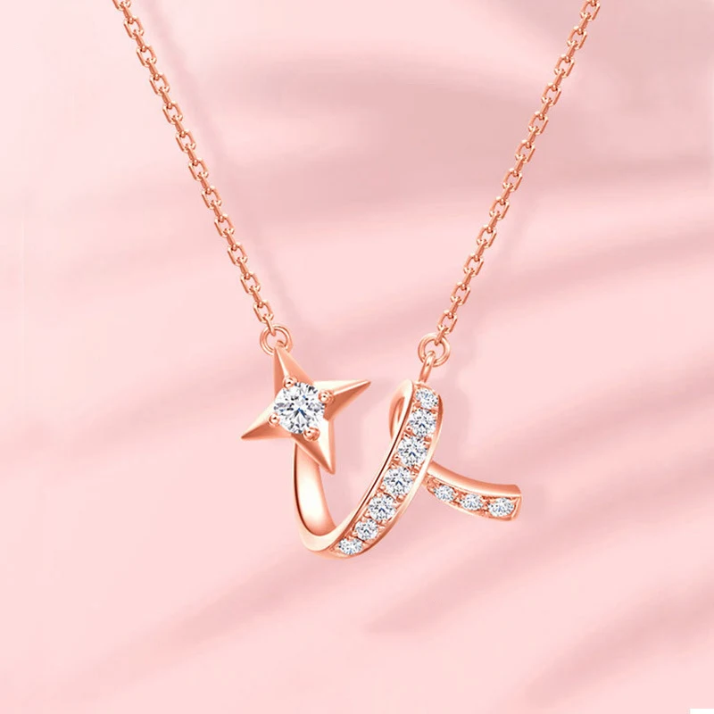 

New Korean style wishing popular women's pendant Trending personality Diamond-encrusted Simplicity Women's necklace wholesale