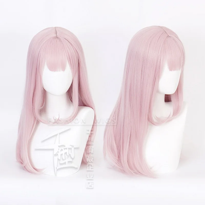 Длинный прямой розовый парик Fujiwara Chika для косплея Кагуя-сама: Love is War Kaguya-sama wa