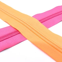 nylon zipper 5 tape coil zipper handbag zipper with tape pulls nylon coil zipper plastic zipper for nylon zipper pulls