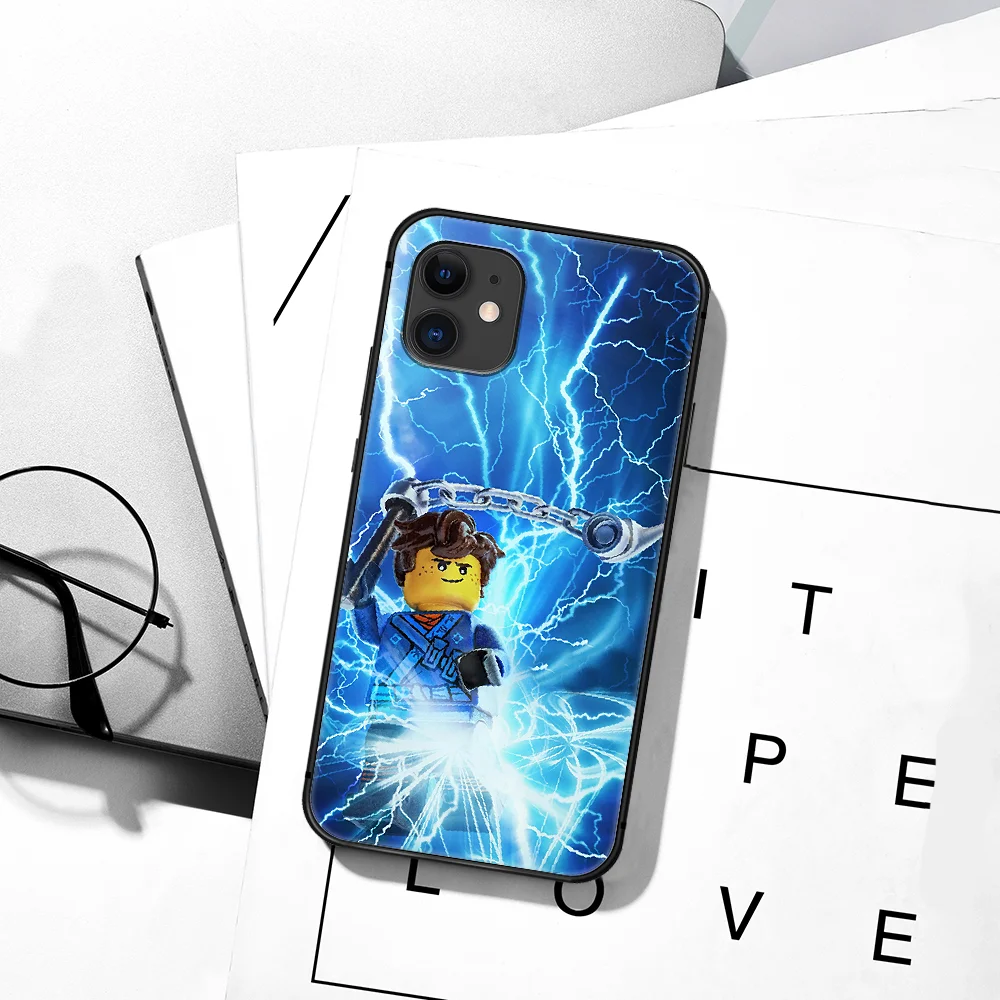 

L-Legos Ninjago Game Phone Case For iPhone 5 5S SE 2020 6 6S 7 8 Plus 11 12 Mini X XS XR Pro Max black Hoesjes Pretty Back