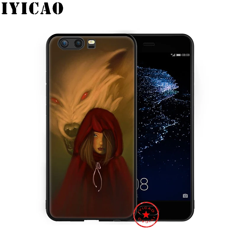 Маленький красный капот мягкий черный чехол для huawei mate 30 Lite Pro Y9 Y7 Y6 Prime 2018 2019