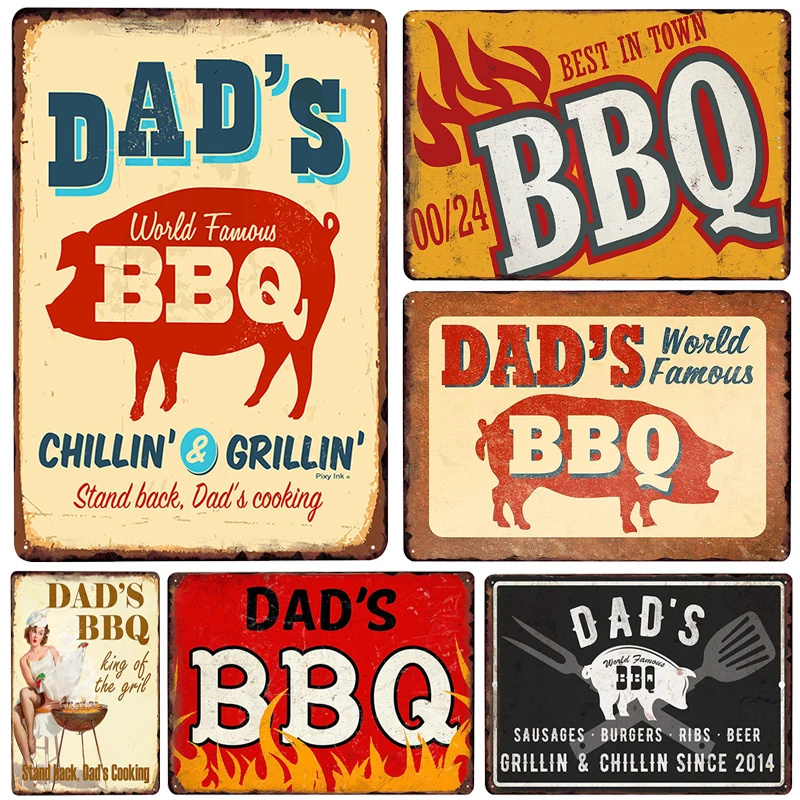 Best BBQ Metal Plate Tin Sign Plaque Vintage Decor Poster Home Bar Pub Cafe Decoration Posters | Дом и сад