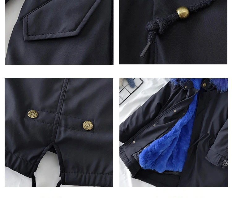 Army Green Coat Fur Jacket Girls Winter Clothes Rabbit Fur Kids Parkas Real Raccoon Fur Hooded Children Jacket For Girls TZ90