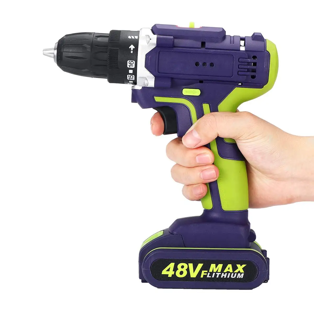 

48V Электрический дрель бесщеточный аккумуляторный светодиодный 2 Скорость Батарея дрель-шуруповерт 28 шт. рукава винты головка Отвертки Наб...