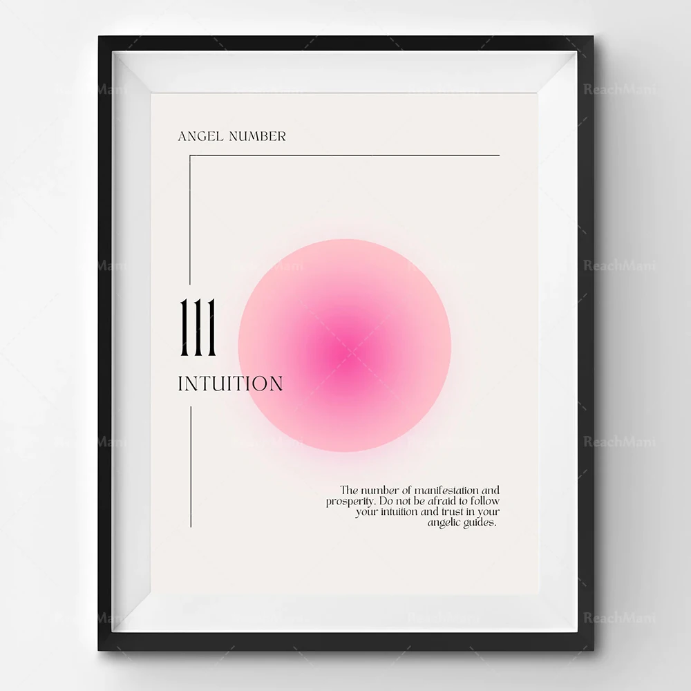 Цифровой плакат с градиентом цвета настенный художественный ангелом от-111 до 999