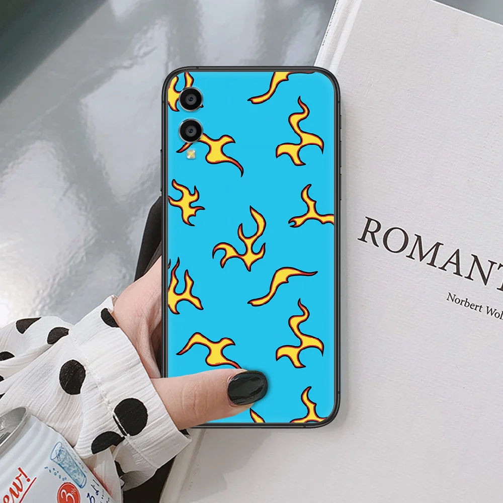 

Fire trend brand Cool Aesthetic Phone case For Huawei Honor 6 7 8 9 10 A C X i 20 Lite Pro Play black black Etui tpu hoesjes