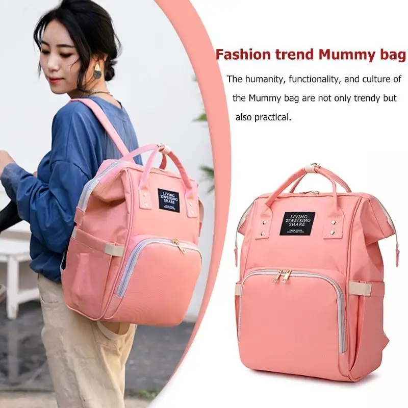 

Large Capacity Mummy Maternity Nappy Bag Outdoor Mom's Backpack Nursing Bag Mummy Travel Backpack Zippers Baby Care Bag