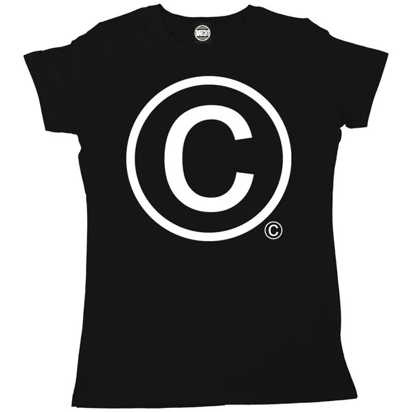 

COPYRIGHT LOGO WOMENS PRINTED T-SHIRT
