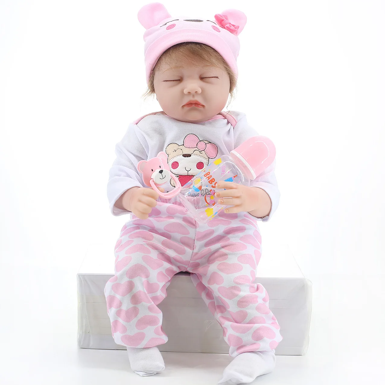 

Bebe Reborn Baby Doll Silicone Cloth Body 55cm Baby Doll Toys CE CPC Dual Certification Dolls for Girls Interactive Dolls