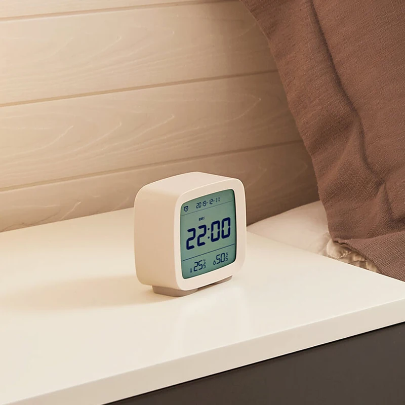 Mini Multifunction 3-In-1 Bluetooth Alarm Clock Temperature Humidity Monitor Night Light Adjustable Backlight From Youpin | Дом и сад