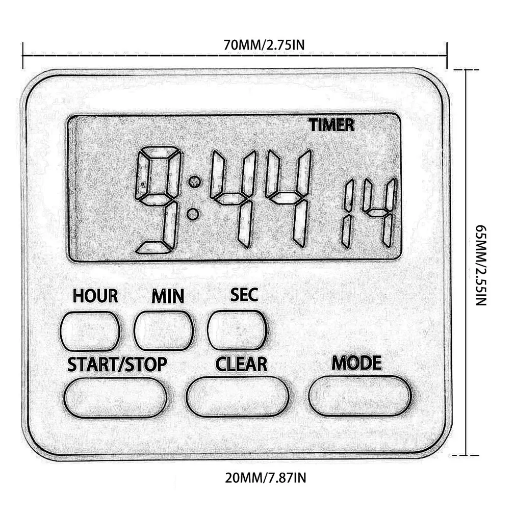 

Kitchen Timer Multifunction Timer Alarm Clock Loud Alarm Snooze Function For Cooking Baking Sports Games Student Homework