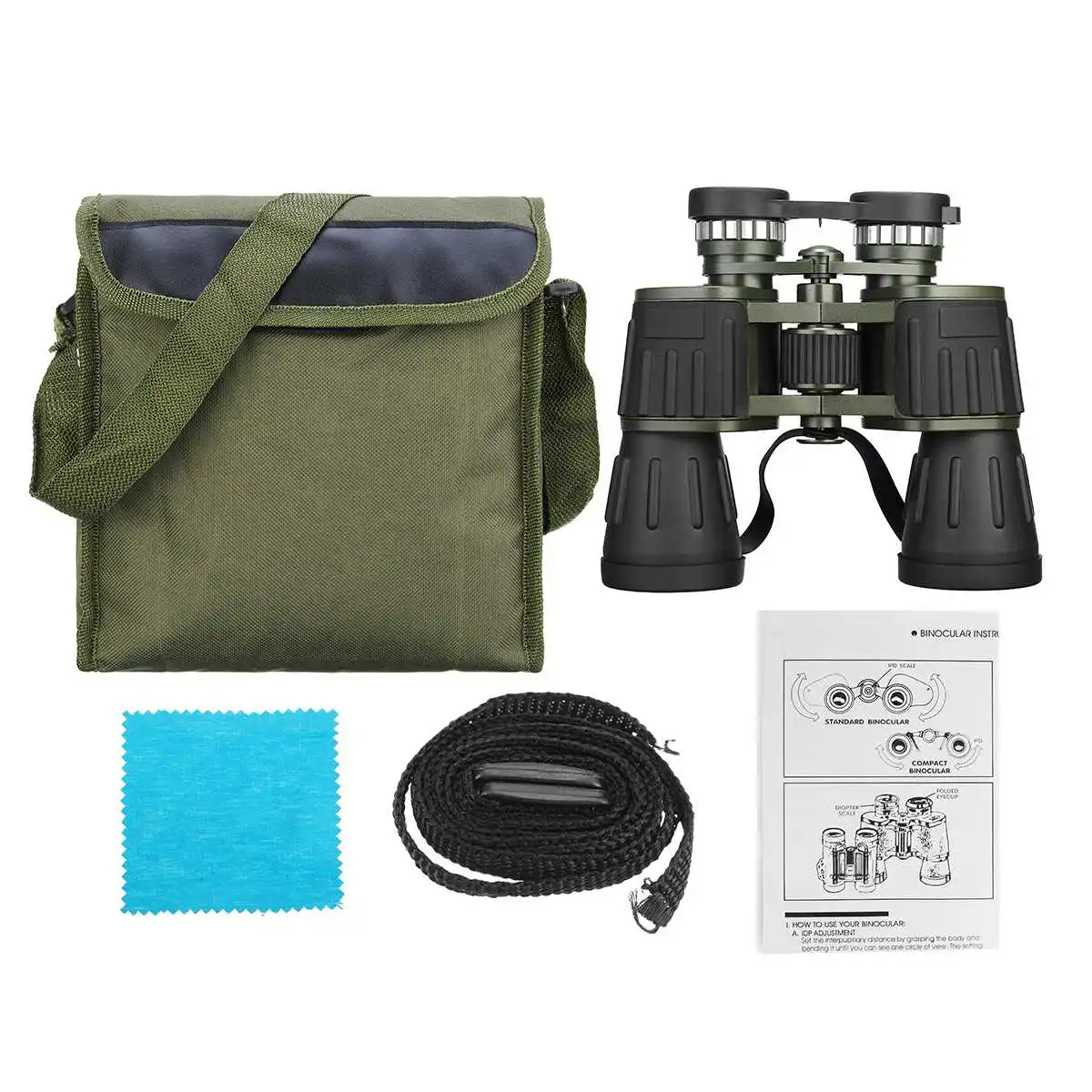 

Night Vision Military Tactical Binoculars High Clarity Telescope 60X50 1000m High Power Binoculars for Hunting with Storage Bag