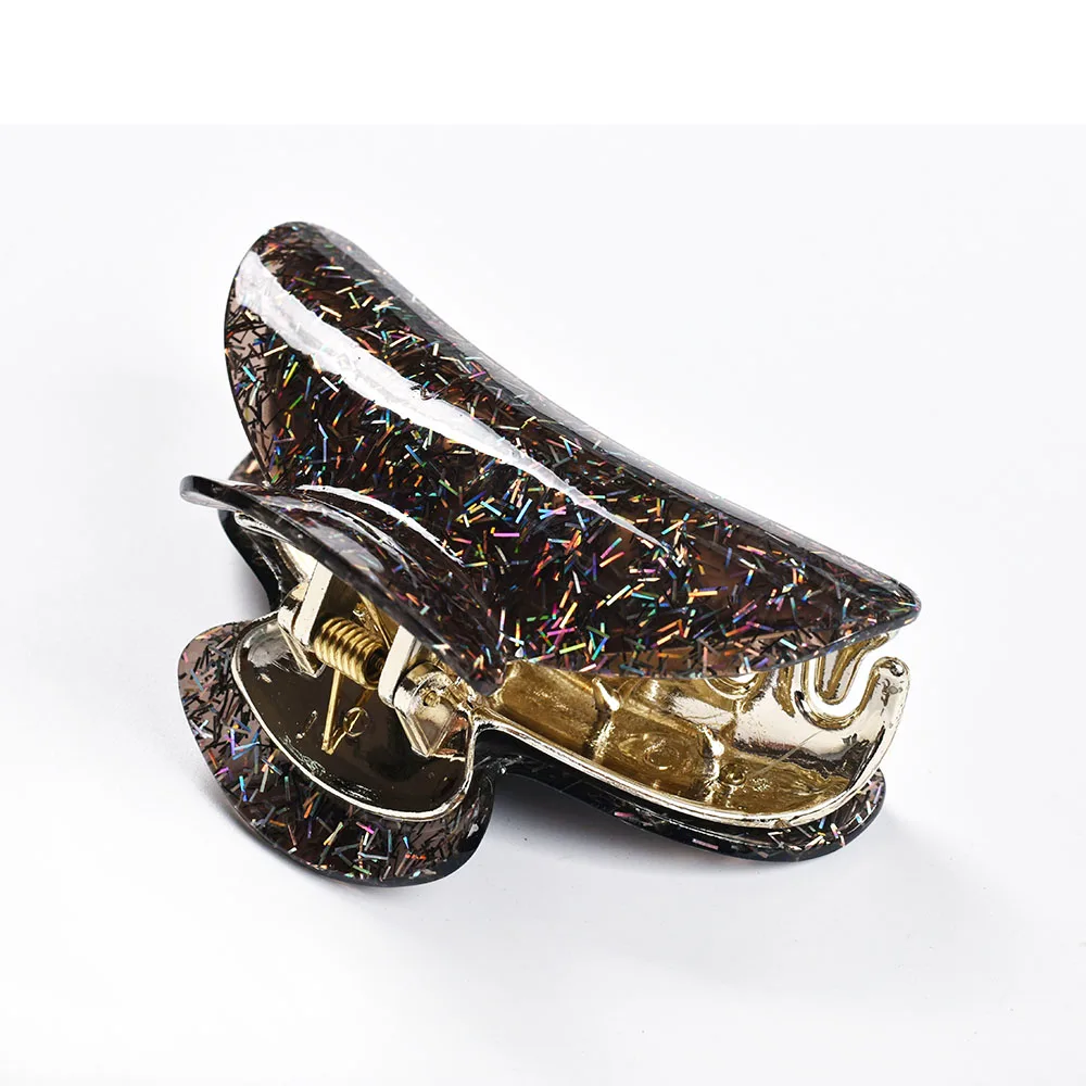 Модные блестящие акриловые заколки для волос 9 см | Заколки-крабы