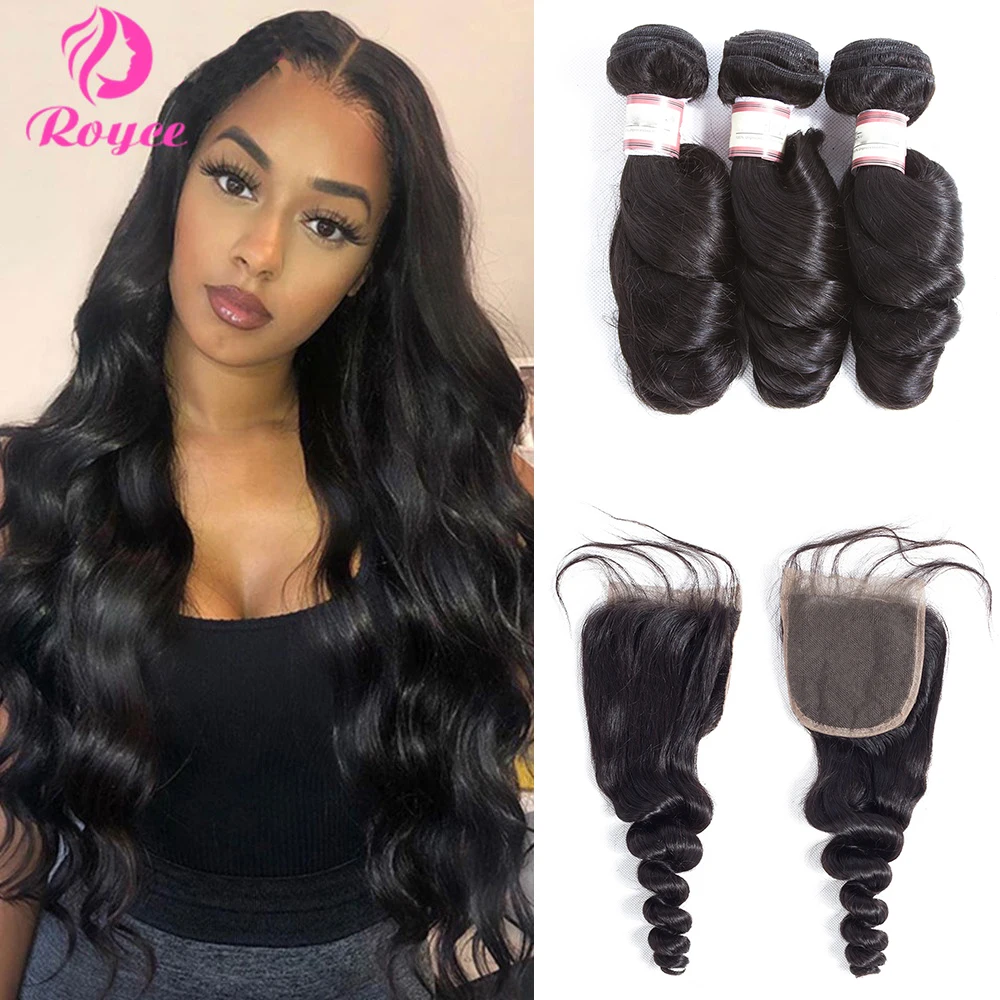 

Brazilian Human Hair 13x4 Lace Frontal 4x4 5x5 Lace Closure Loose Deep Wave Preplucked With Baby Hair Transparent Lace For Women