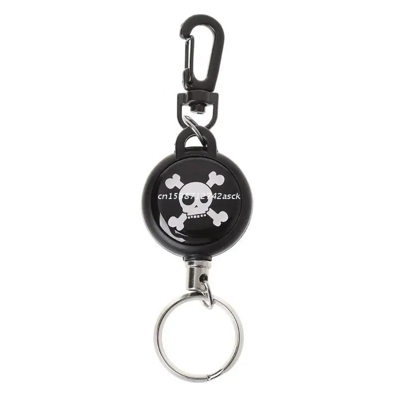 

Retractable Quickdraw Keyring Safety Anti-lost TAD Steel Rope Burglar Keychain Dropship