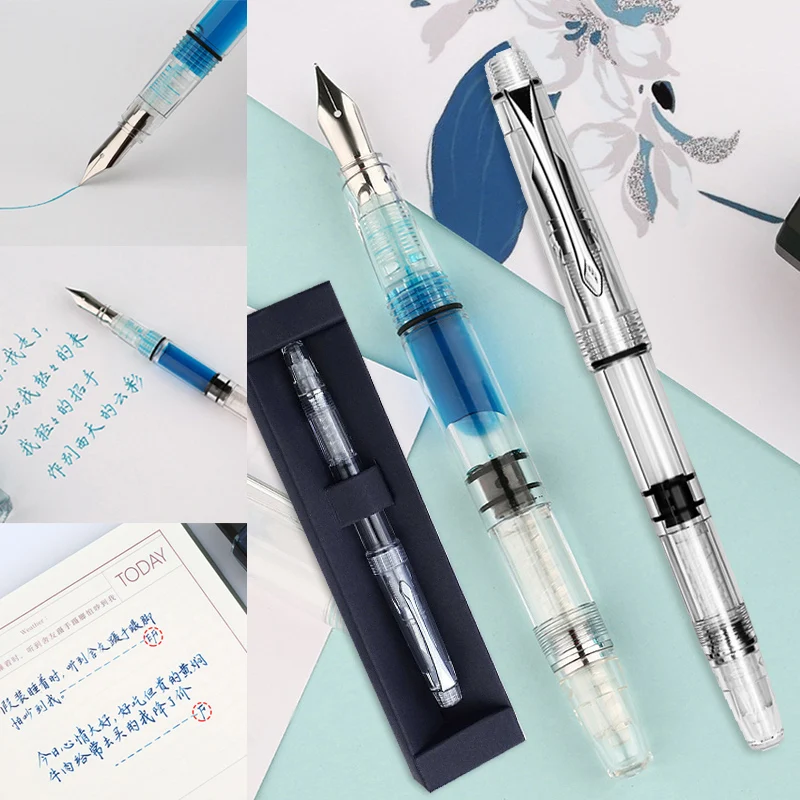 Ручка перьевая с прозрачными чернилами и наконечником EF F| |