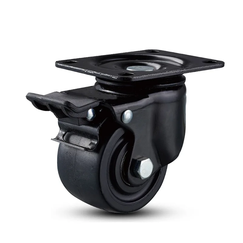

4 Uds 1,5 pulgadas 41mm pesado 180kg negro giratoria Carro con ruedas ruedita de goma para muebles