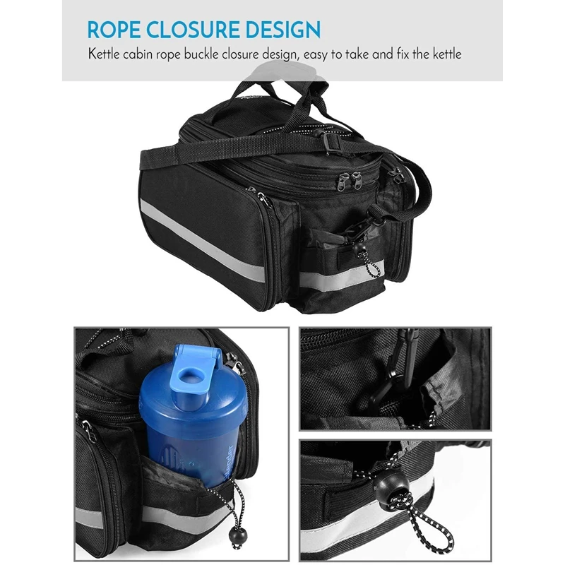 

Bike Rear Bag Bicycle Pannier Bag Waterproof Bicycle Rear Seat Bag Bike Carrier Trunk Bag for Bike